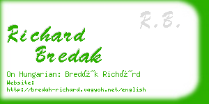 richard bredak business card